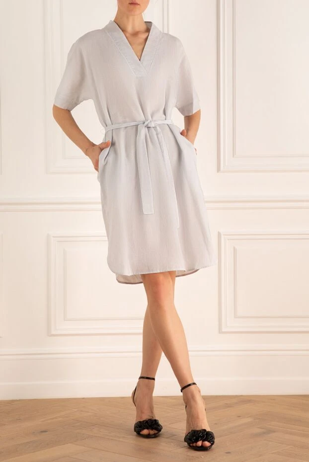 Peserico woman white cotton and silk dress for women buy with prices and photos 151468 - photo 2