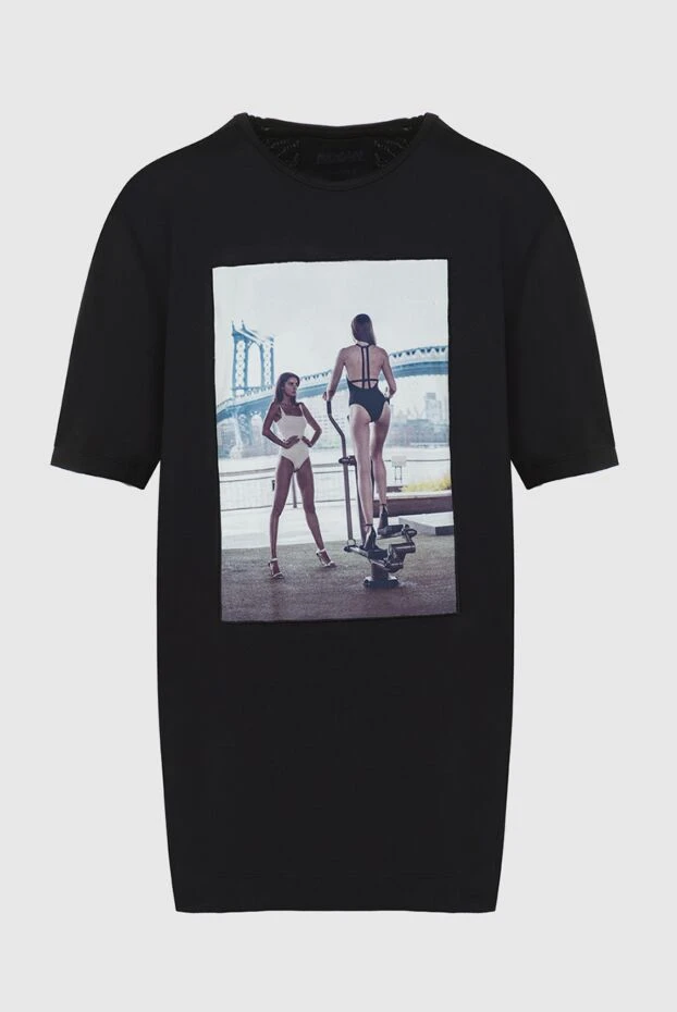 Limitato t-shirt women's black cotton oversized cut with a photo print 151500 - photo 1