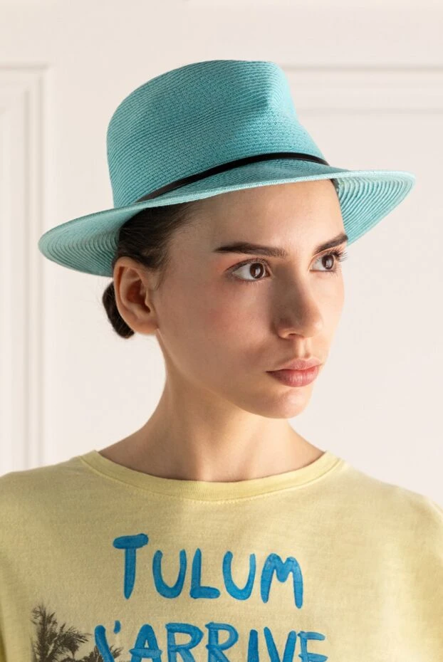 MC2 Saint Barth man straw and polyester hat blue for men buy with prices and photos 151522 - photo 2