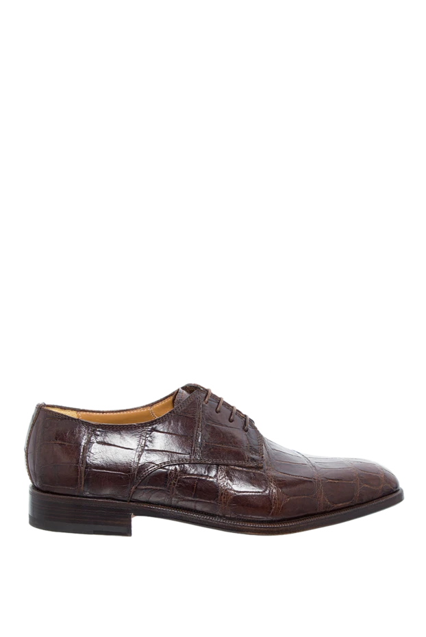 Cesare di Napoli shoes for men from alligator leather brown 151547 - photo 1