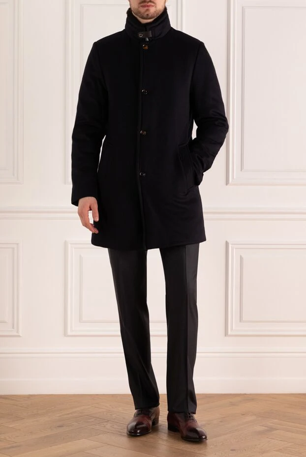 Moorer man wool and cashmere coat blue for men 151558 - photo 2