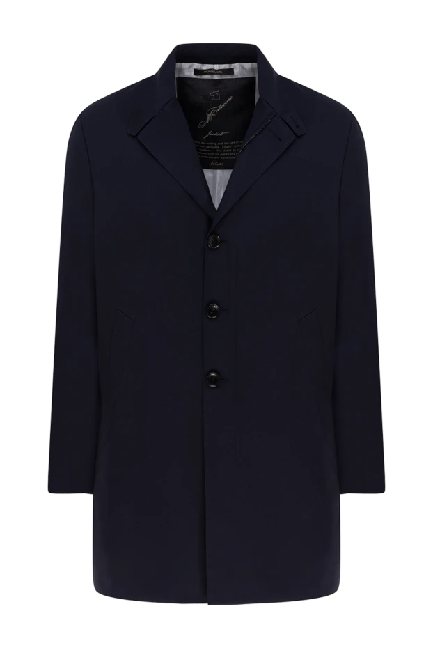 Montecore man blue polyester and viscose coat for men 151564 - photo 1