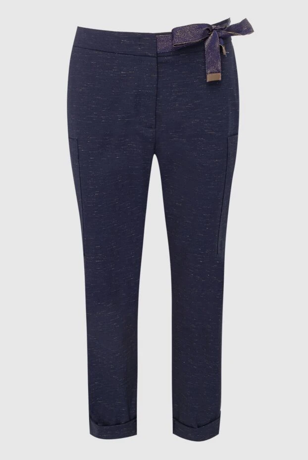Peserico женские брюки синие женские купить с ценами и фото 151597 - фото 1