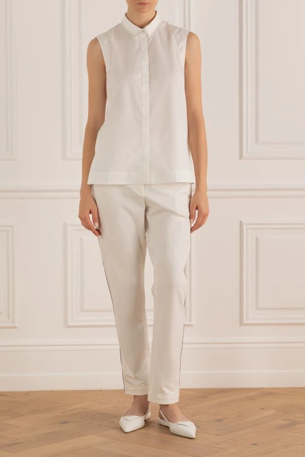 Peserico жіночі блуза з бавовни біла жіноча купити фото з цінами 151599 - фото 2