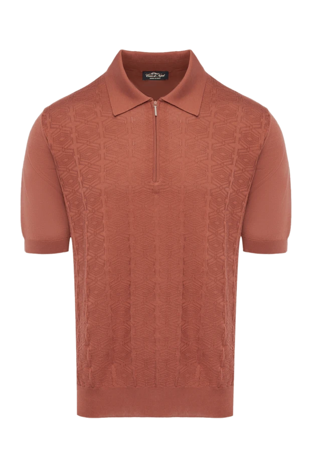 Cesare di Napoli orange silk polo for men 151633 - photo 1