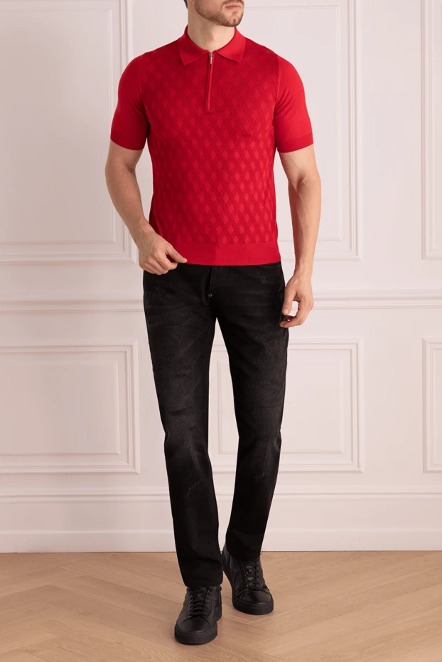 Cesare di Napoli man silk polo red for men buy with prices and photos 151644 - photo 2