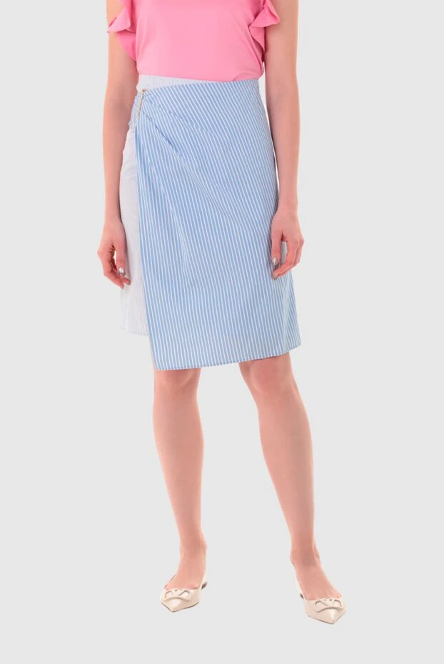 Dior женские юбка из хлопка голубая женская купить с ценами и фото 151660 - фото 2