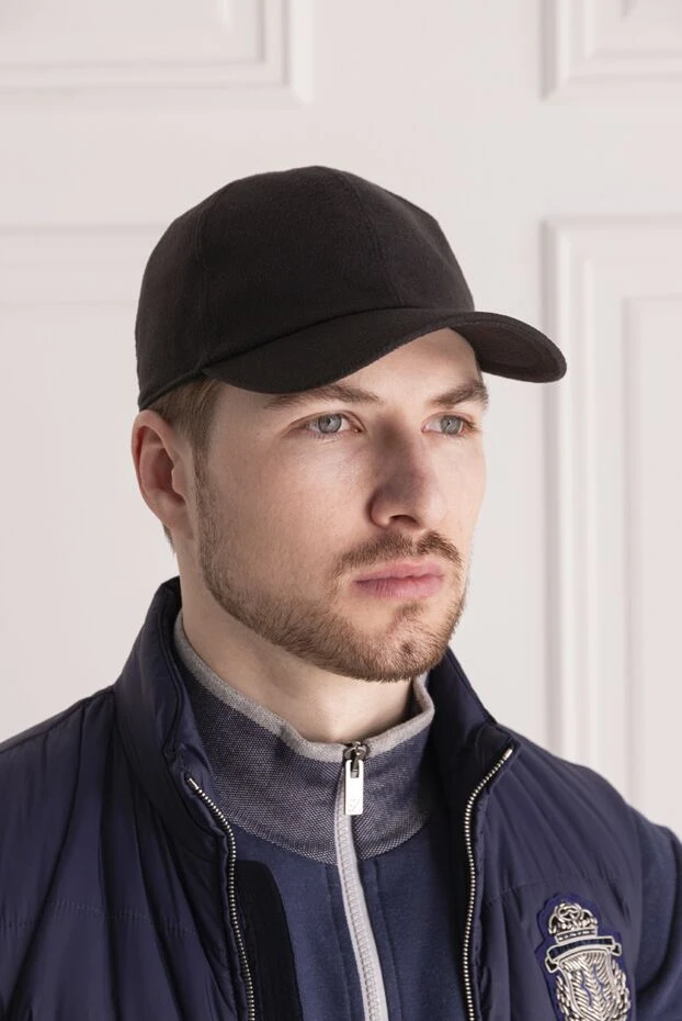Cesare di Napoli man cashmere and silk cap black for men buy with prices and photos 151708 - photo 2