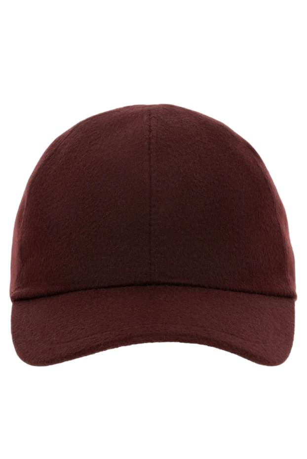 Cesare di Napoli men's burgundy cashmere and silk cap 151709 - photo 1