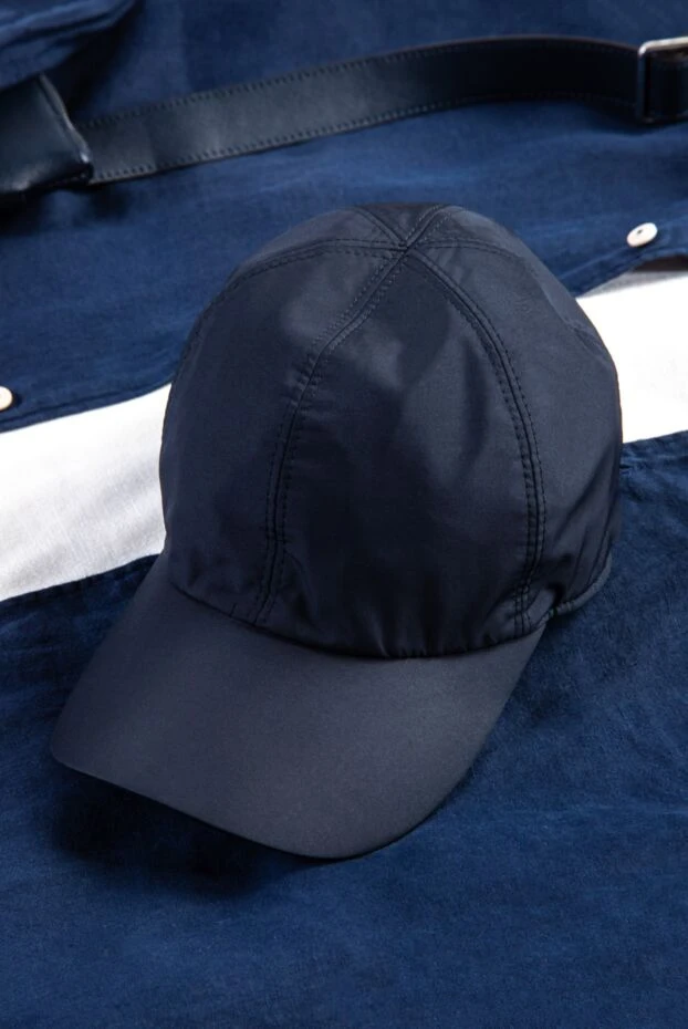 Cesare di Napoli men's black polyamide and silk cap 151711 - photo 2