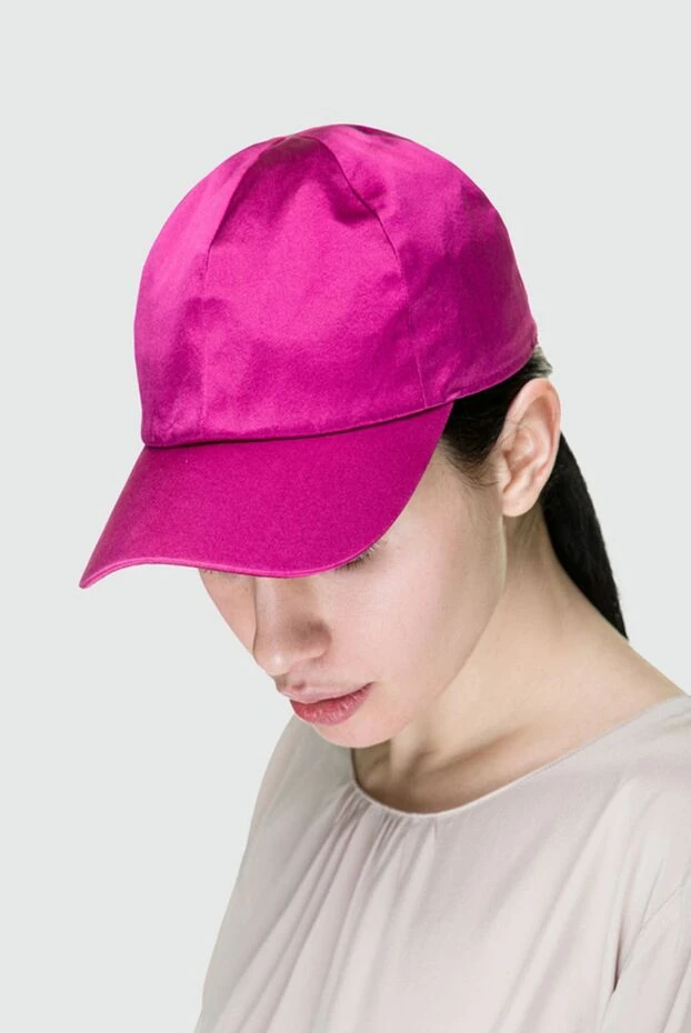 Fleur de Paris woman pink silk cap for women 151713 - photo 2