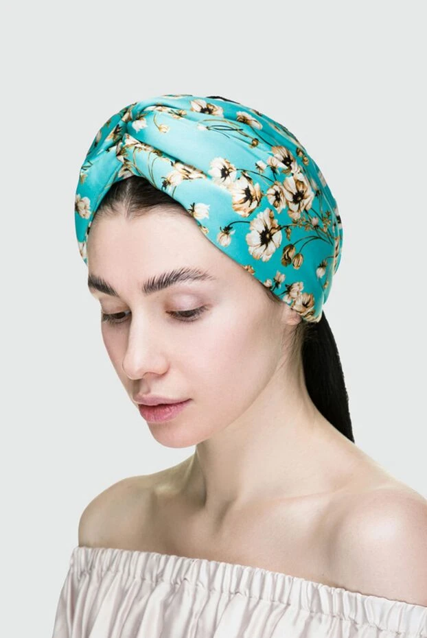Fleur de Paris woman blue silk headband for women buy with prices and photos 151718 - photo 2