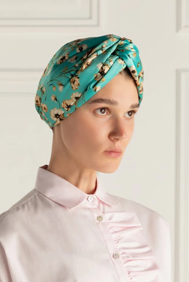 Fleur de Paris woman blue silk headband for women buy with prices and photos 151719 - photo 2