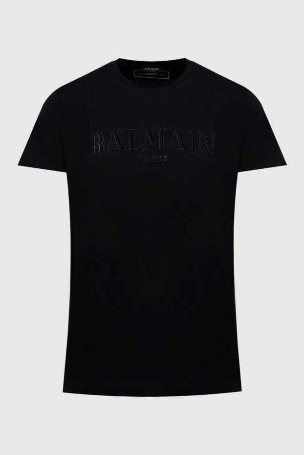 Balmain мужские футболка из хлопка черная мужская купить с ценами и фото 151826 - фото 1