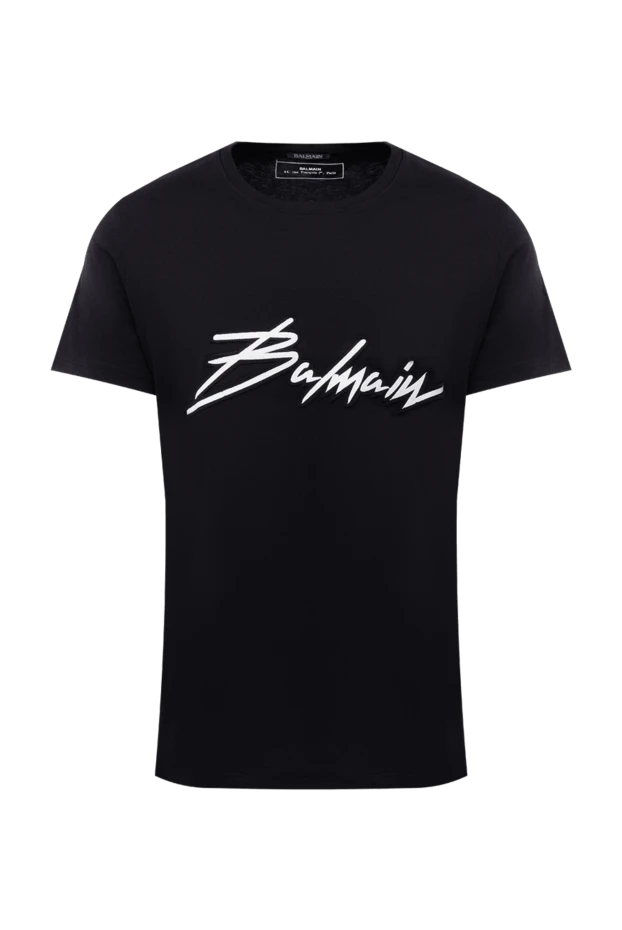 Balmain мужские футболка из хлопка черная мужская купить с ценами и фото 151828 - фото 1