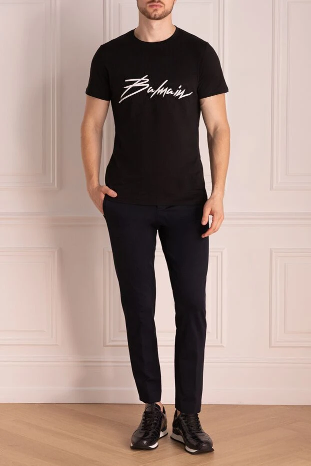 Balmain man black cotton t-shirt for men 151828 - photo 2