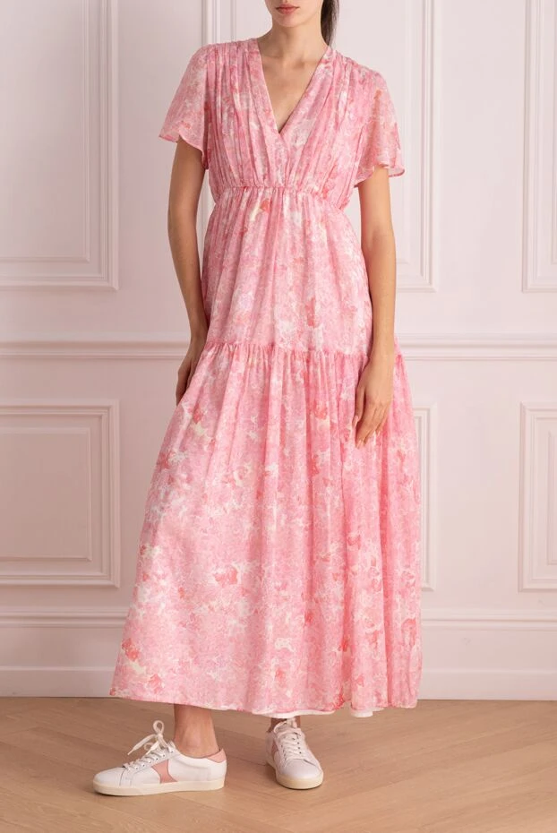 Max&Moi женские платье из хлопка и шелка розовое женское купить с ценами и фото 151848 - фото 2