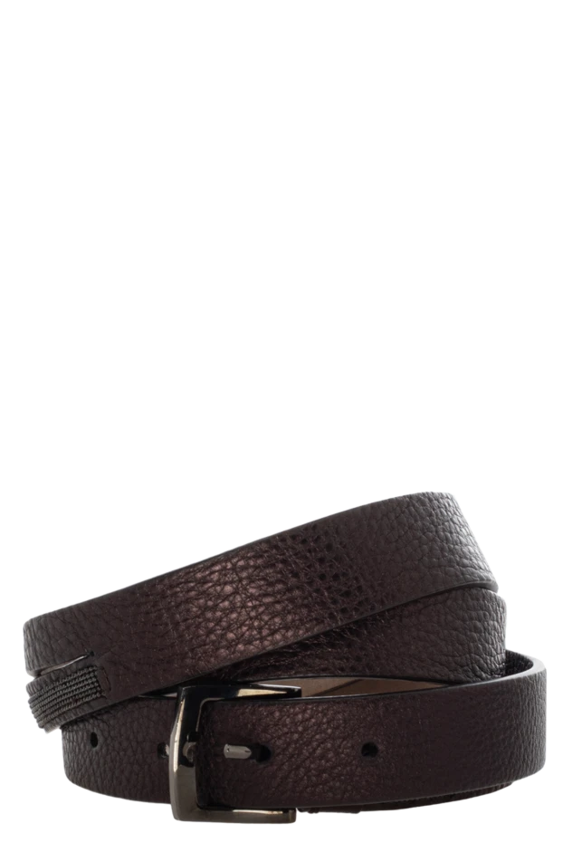 Brunello Cucinelli women's classic leather belt brown 151908 - photo 1