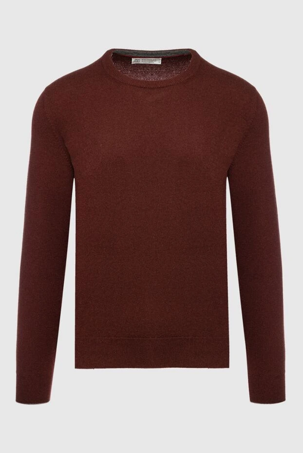 Cashmere burgundy jumper for men - photo 1
