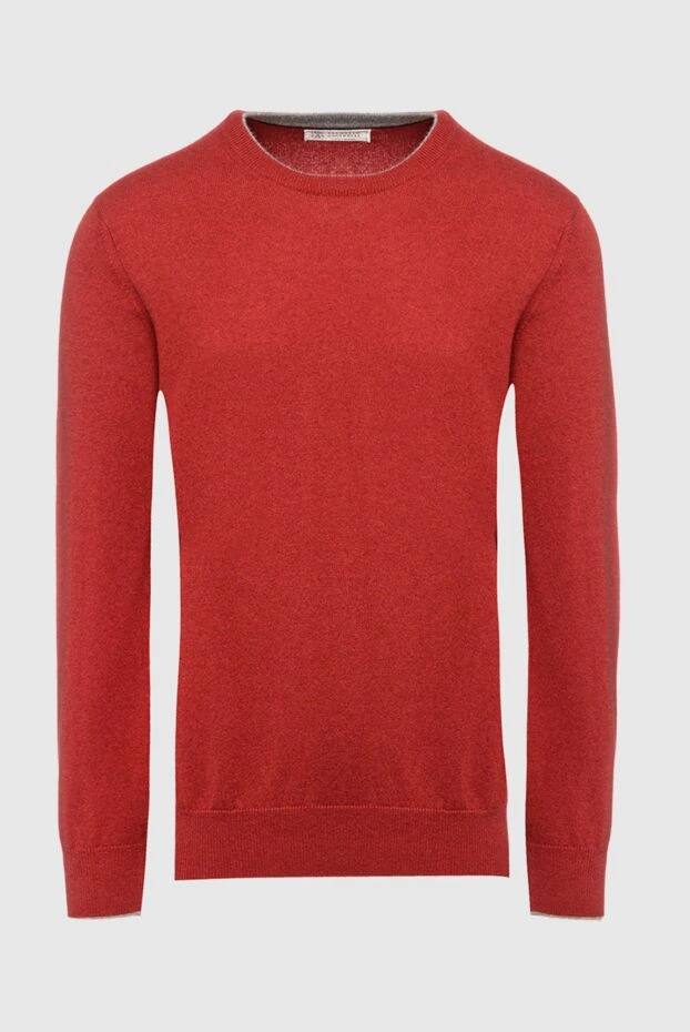 Orange cashmere jumper for men