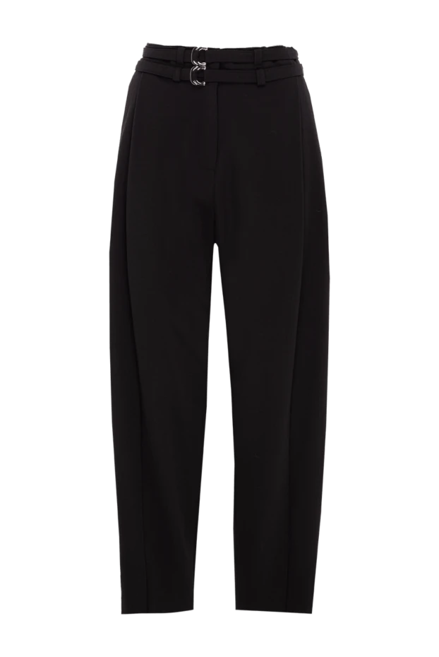 Fleur de Paris woman black polyester and viscose trousers for women 152077 - photo 1