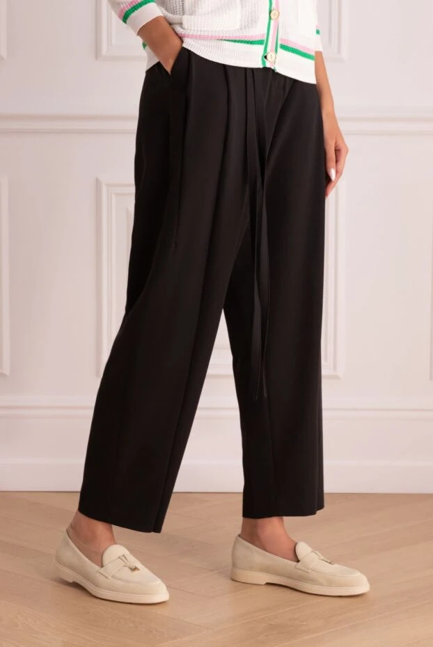 Fleur de Paris woman women's wide black pants 184766 - photo 3