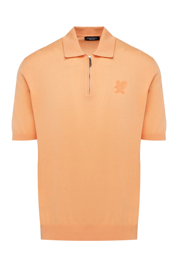 Stefano Ricci поло з бавовни помаранчеве чоловіче 152231 - фото 1