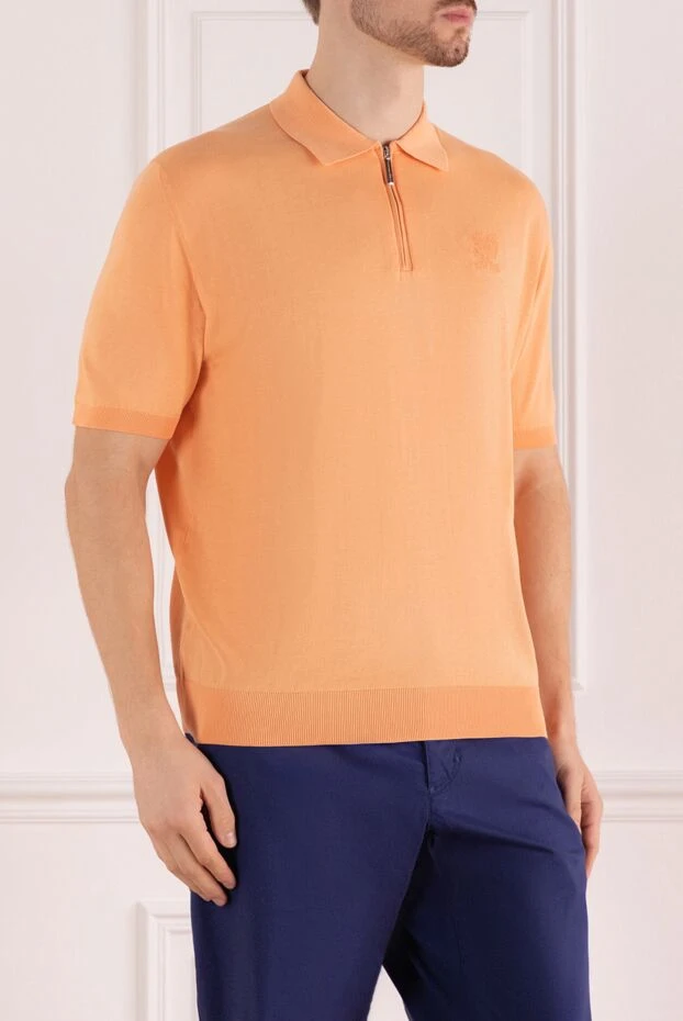 Stefano Ricci поло из хлопка оранжевое мужское 152231 - фото 3