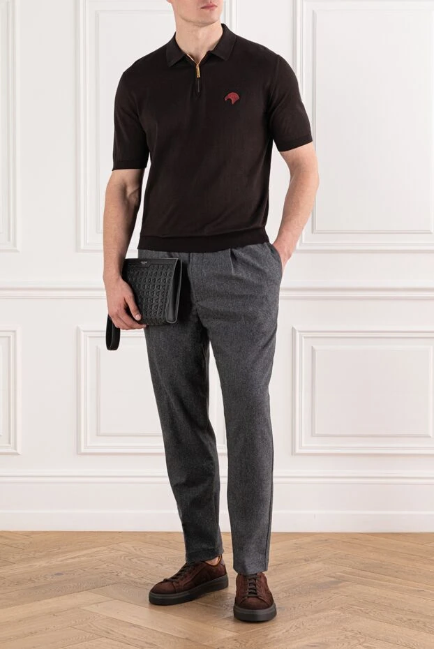 Stefano Ricci поло из хлопка красное мужское 152233 - фото 2