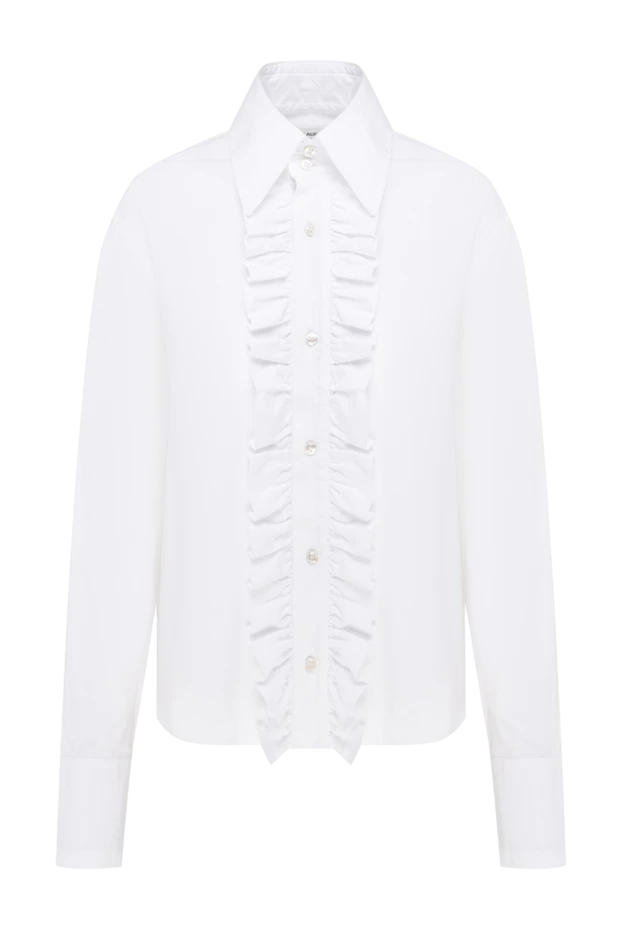 Saint Laurent женские блуза из хлопка белая женская купить с ценами и фото 152390 - фото 1