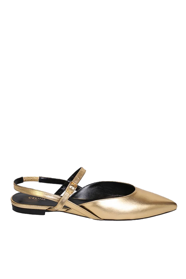 Celine women's golden leather shoes with straps 152398 - photo 1