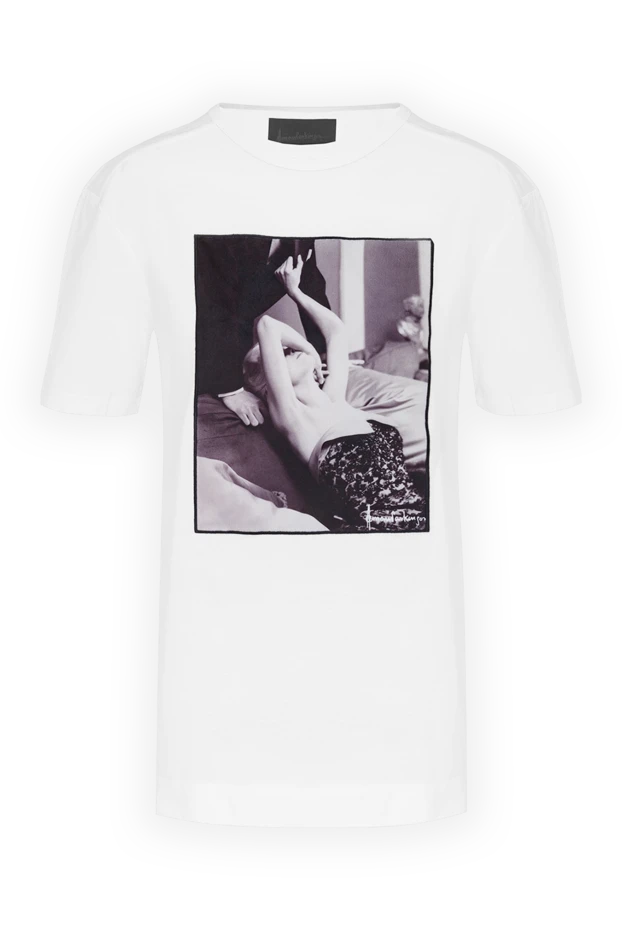 Limitato t-shirt white women's cotton with a black-and-white print 152411 - photo 1