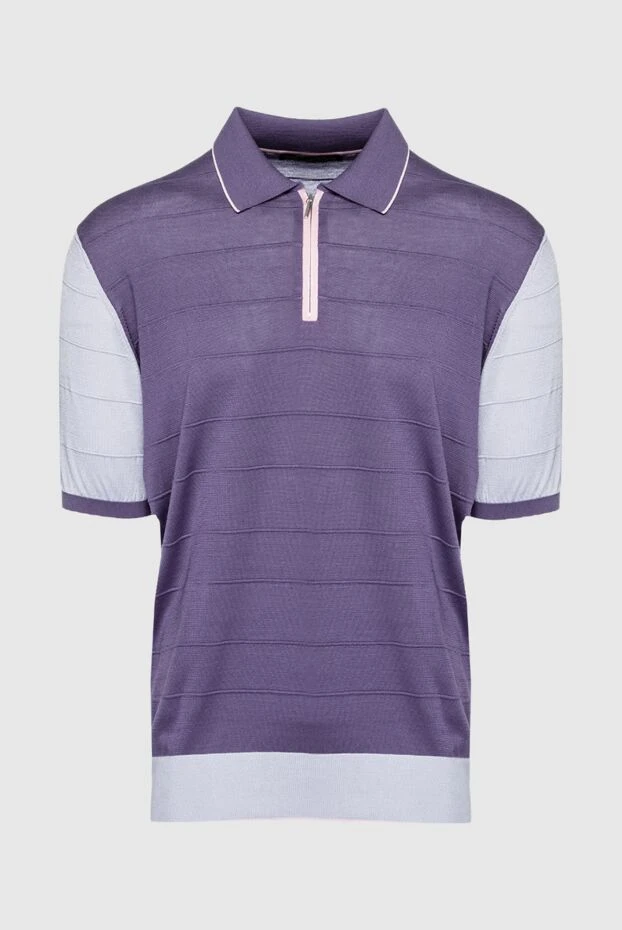 Cesare di Napoli man silk polo purple for men buy with prices and photos 152426 - photo 1