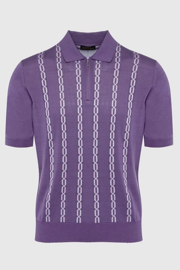Cesare di Napoli man silk polo purple for men buy with prices and photos 152447 - photo 1