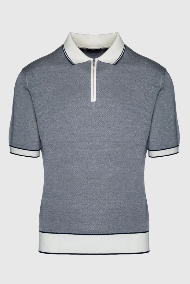 Cesare di Napoli polo from silk gray for men 152462 - photo 1