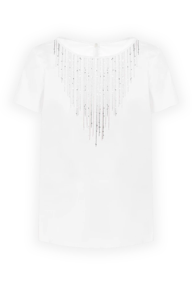 Rocco Ragni women's blouse with embellishments and rhinestones white 152476 - photo 1