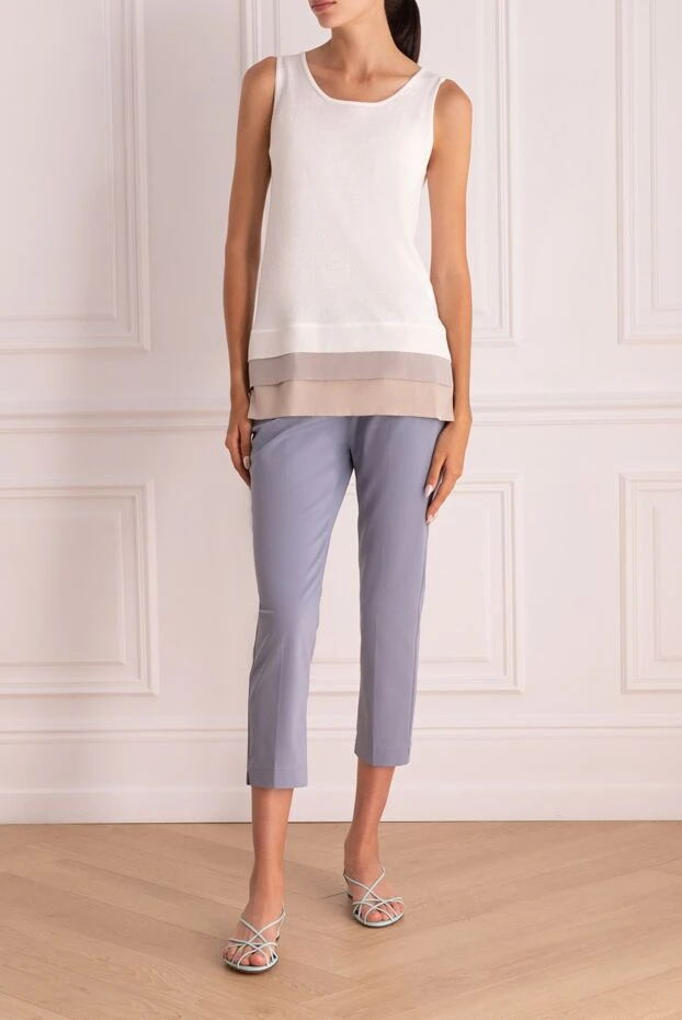 Rocco Ragni woman blue trousers for women buy with prices and photos 152486 - photo 2