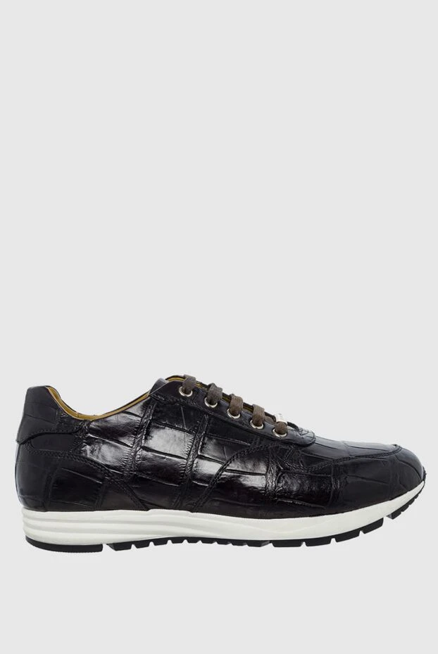 Tardini man sneakers in leather and alligator black for men 152488 - photo 1