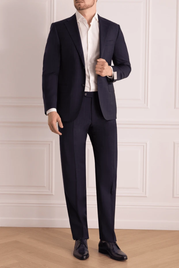 Corneliani man men's suit made of wool, blue buy with prices and photos 152490 - photo 2