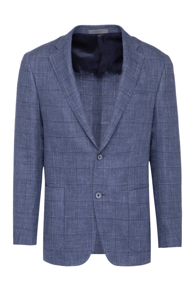 Corneliani blue linen and wool jacket for men 152493 - photo 1