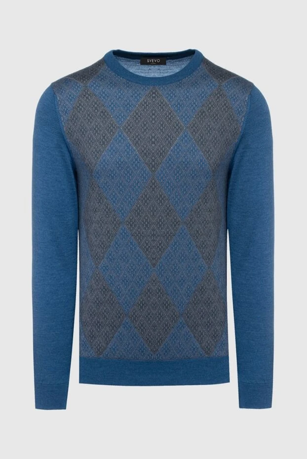 Svevo man cashmere and silk jumper blue for men buy with prices and photos 152571 - photo 1