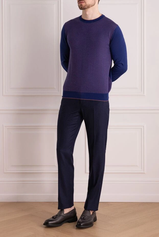 Svevo man wool and silk jumper blue for men buy with prices and photos 152631 - photo 2