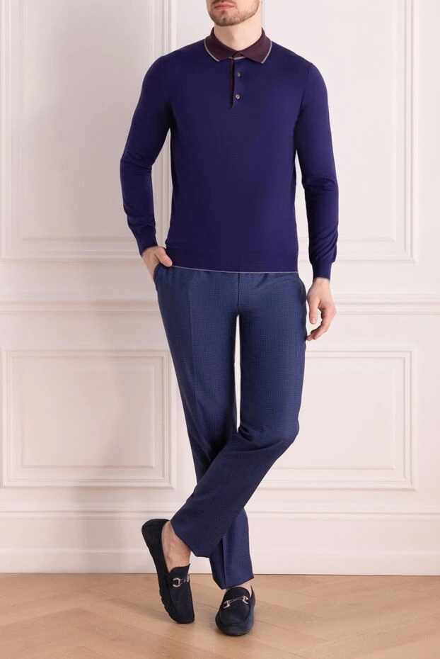Svevo man wool long sleeve polo blue for men buy with prices and photos 152636 - photo 2