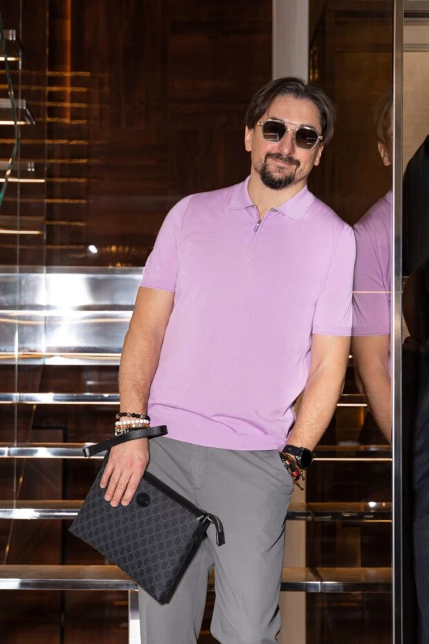 Svevo fitted polo shirt with zip and soft fit 152643 - photo 2