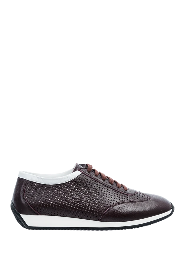 Cesare di Napoli man burgundy leather sneakers for men buy with prices and photos 152653 - photo 1