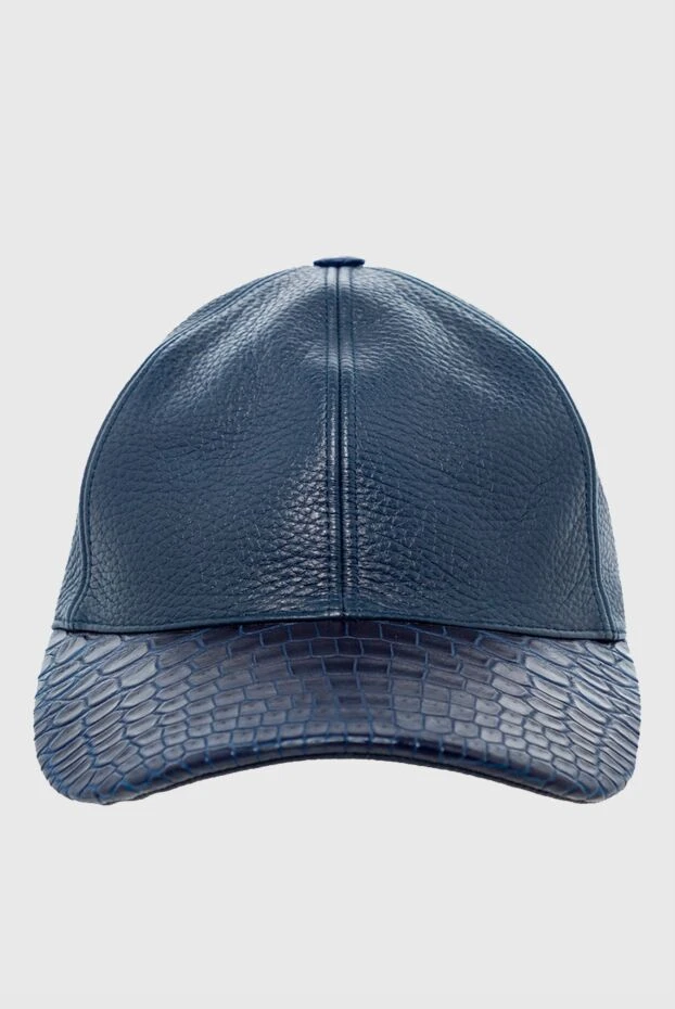 Cesare di Napoli man cap made of crocodile skin and genuine leather blue for men buy with prices and photos 152662 - photo 1