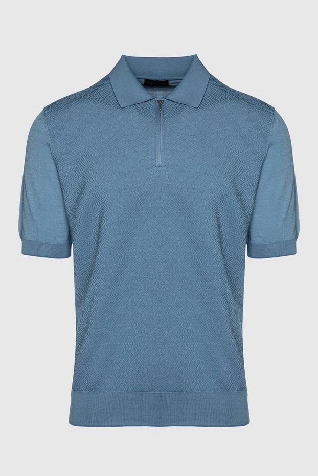 Cesare di Napoli green silk polo for men 152750 - photo 1