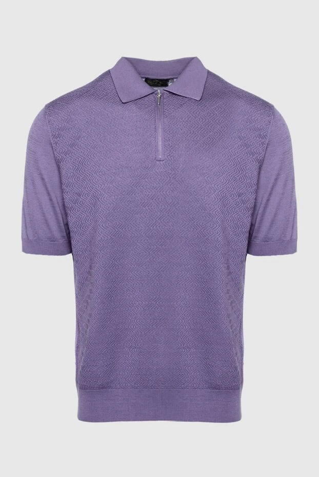 Cesare di Napoli man silk polo purple for men buy with prices and photos 152751 - photo 1