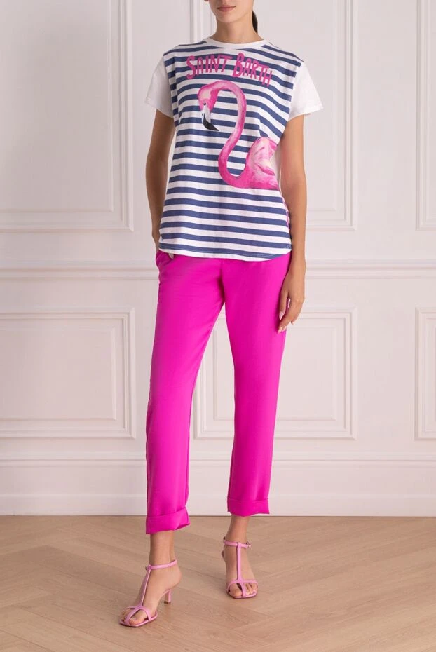 P.A.R.O.S.H. woman pink polyester trousers for women 152756 - photo 2