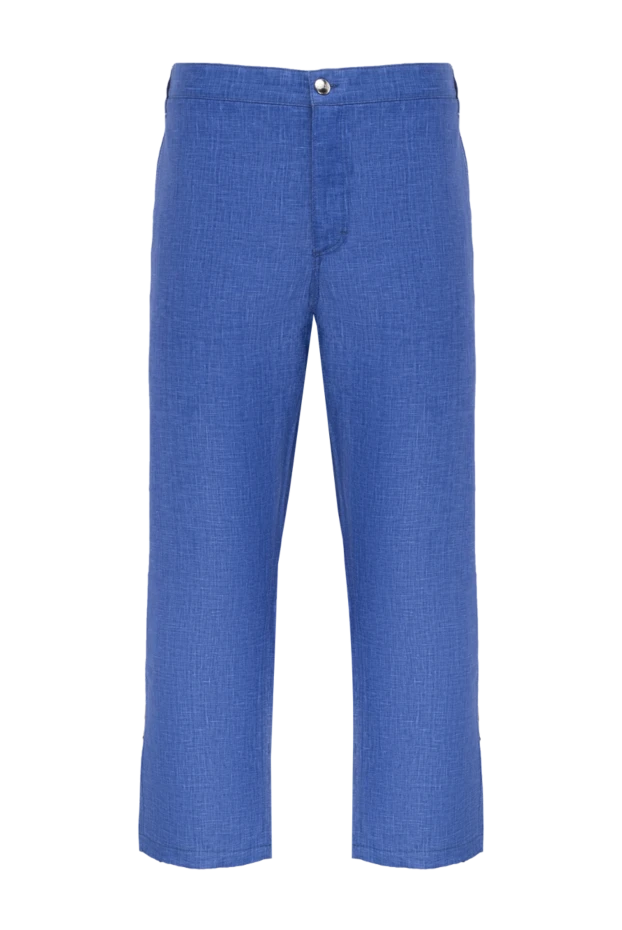 Zilli man men's blue linen trousers buy with prices and photos 152759 - photo 1